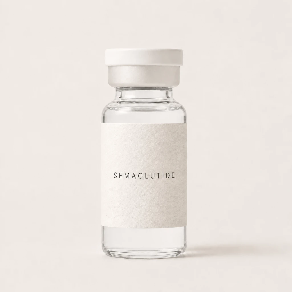 Semaglutide vial with label wrap